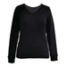 West Loop West Loop Women's Long Sleeve V-Neck Shirt * Black - LARGE/XL w1634