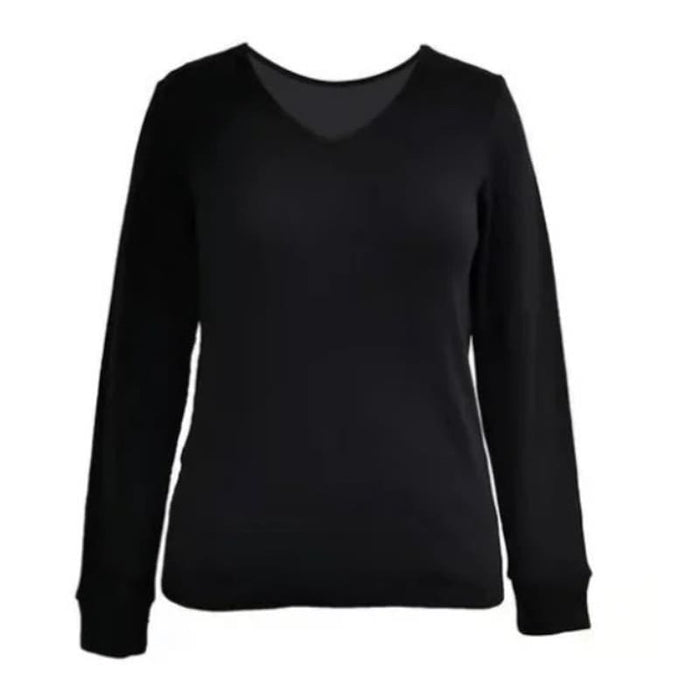 West Loop XL/XXL / Black WEST LOOP Women's Thermal Lounge Shirt * Comfort and Style in Black, XL/XXL W821