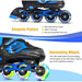 Wheelkids Adjustable Inline Skates for Boys Girls Women Men Adult Size Light Up Skate