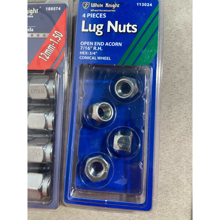 White Knight one size / silver Assorted White Knight Lugnuts Set of 4 - Retail Value Over $100