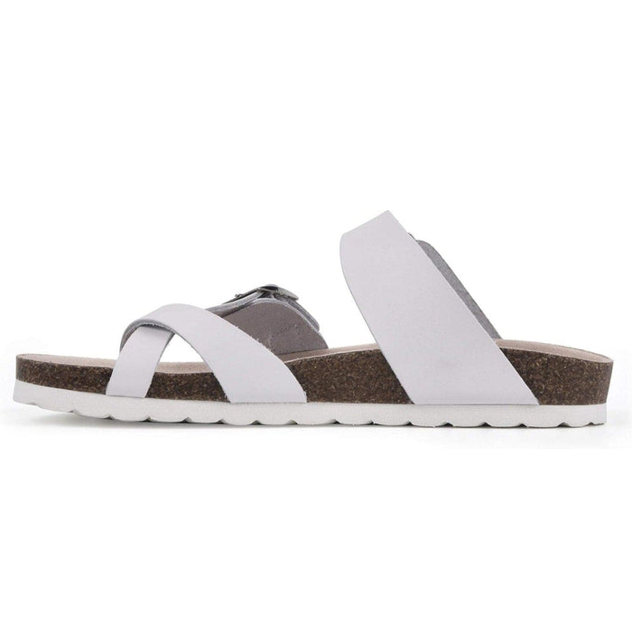 White Mountain 10 / white WHITE MOUNTAIN Gracie Signature Comfort-Molded Footbed Sandal