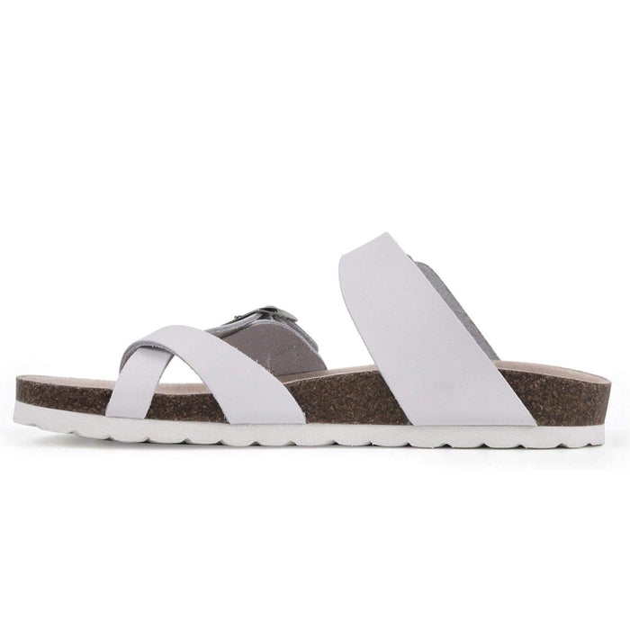 White Mountain 10 / white WHITE MOUNTAIN Gracie Signature Comfort-Molded Footbed Sandal