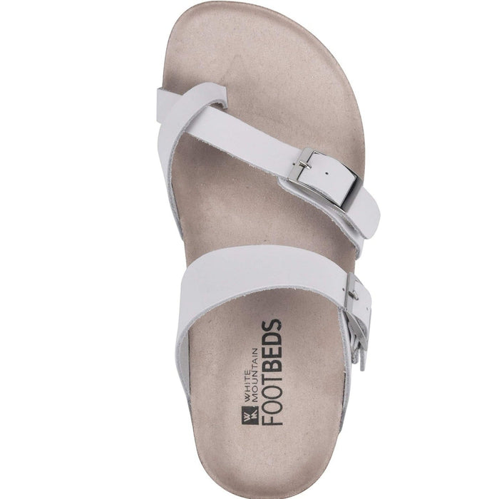 White Mountain 10 / white WHITE MOUNTAIN Gracie Signature Comfort-Molded Footbed Sandal