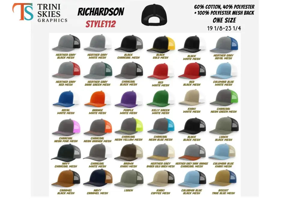 Trini Skies wildlife mountain scene hoodie with Richardson trucker caps