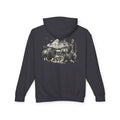 Trini Skies wildlife mountain scene hoodie in dark grey