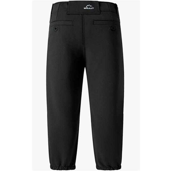 Willit Medium / Black Willit Girls' Softball Pants Baseball Pant Belted Fastpitch Pants * Size M