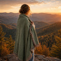 Moss Green Solid Woven Throw Blanket | 100% Cotton, Quiet Luxury Neutral, Fringe Home Decor Gifts