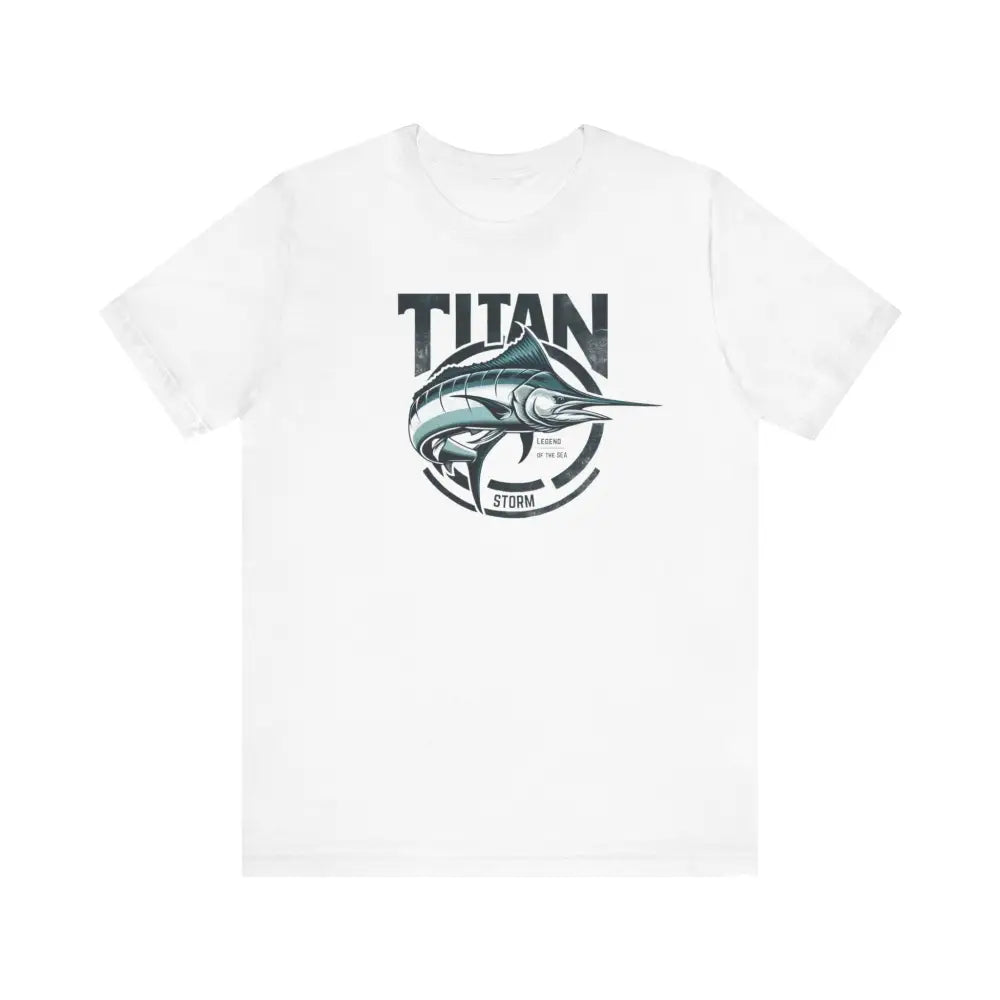 White Marlin TITAN Graphic Unisex Cotton Short Sleeve Tee