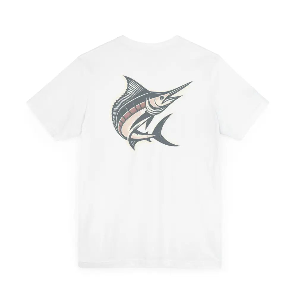 White Marlin Sea Unisex Graphic Tee Short Sleeve T-Shirt