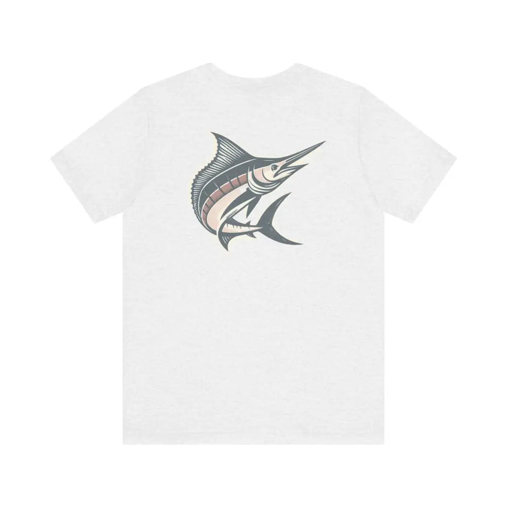 White Marlin Sea Unisex Short-Sleeve Cotton T-Shirt