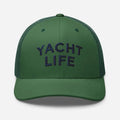 Trini Skies embroidered corduroy yacht life trucker hat