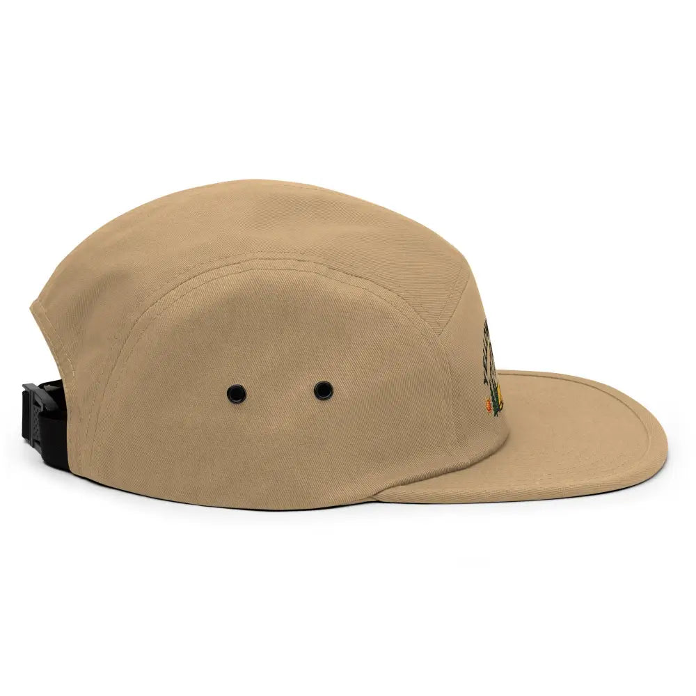 Tan Yellowstone National Park embroidered corduroy cap with adjustable strap