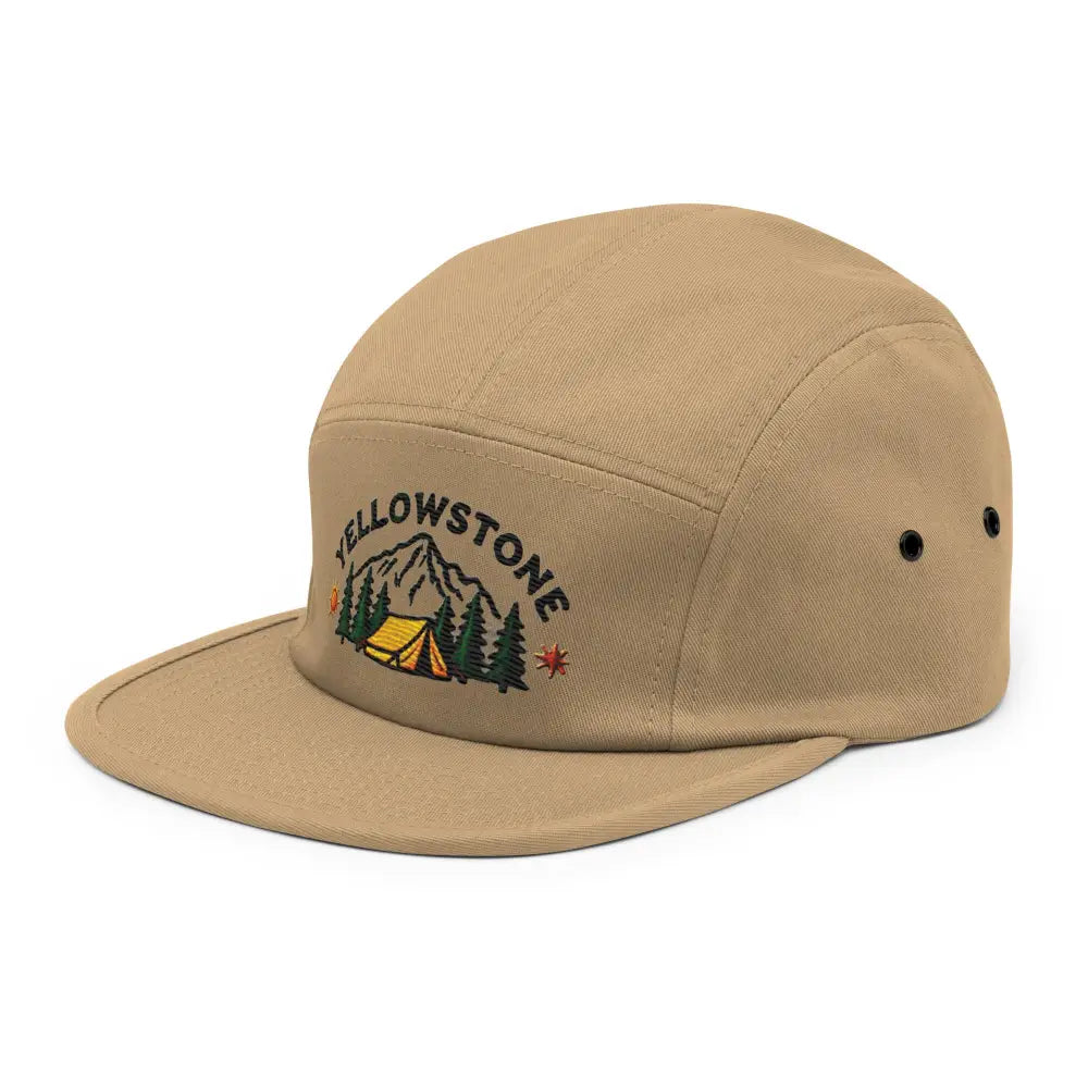 Tan Yellowstone National Park embroidered corduroy cap