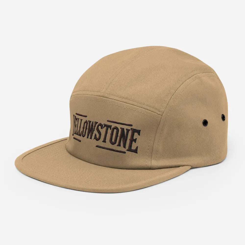 Tan Yellowstone National Park embroidered corduroy cap in tan