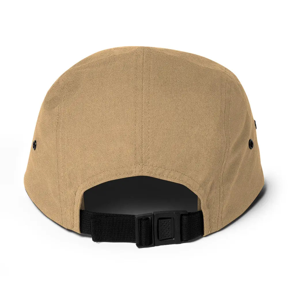 Tan Yellowstone National Park embroidered five-panel camper cap