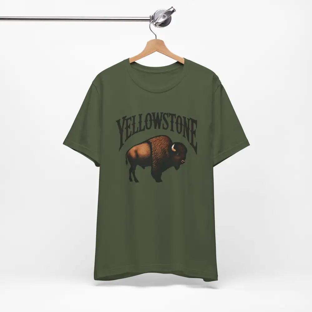 Yellowstone National Park-inspired bison graphic tee for nature lovers