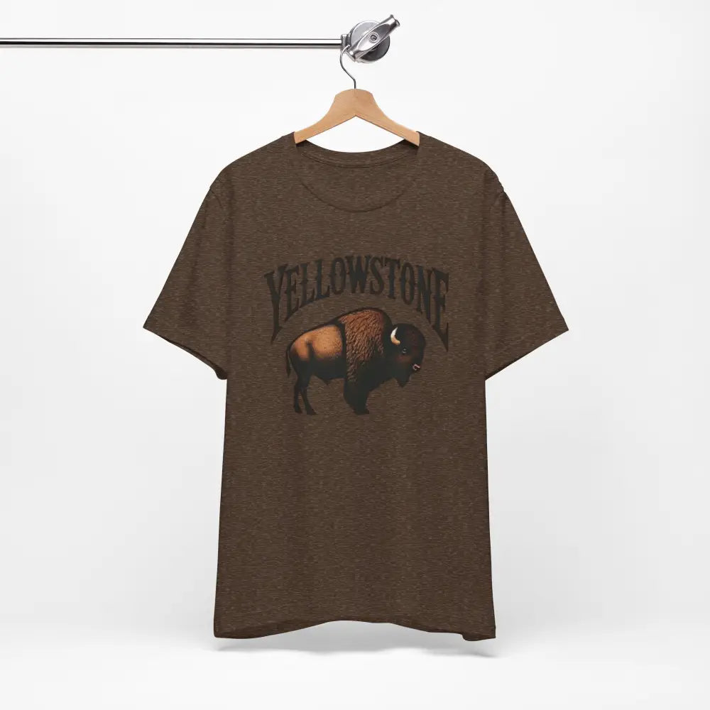 Yellowstone National Park-inspired bison graphic tee for nature lovers