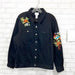 Yi Lin Black / Medium Yi Lin Embroidered Denim Jean Jacket, Size Medium wom*102