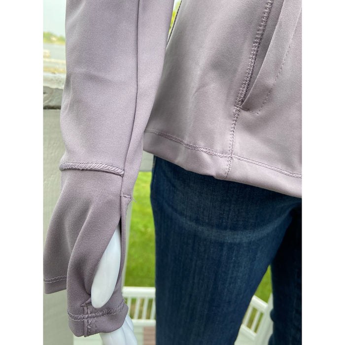 Yogalicious xs / lilac Yogalicius Full Zip Jacket with hoodie frosted lilac SZ XS * wom166