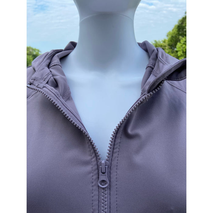 Yogalicious xs / lilac Yogalicius Full Zip Jacket with hoodie frosted lilac SZ XS * wom166