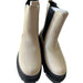 Yoki Shoes Yoki Women's Ankle Rain Boots Size 7 Cream with Black Accents Water-Resistant