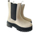 Yoki Shoes Yoki Women's Ankle Rain Boots Size 7 Cream with Black Accents Water-Resistant