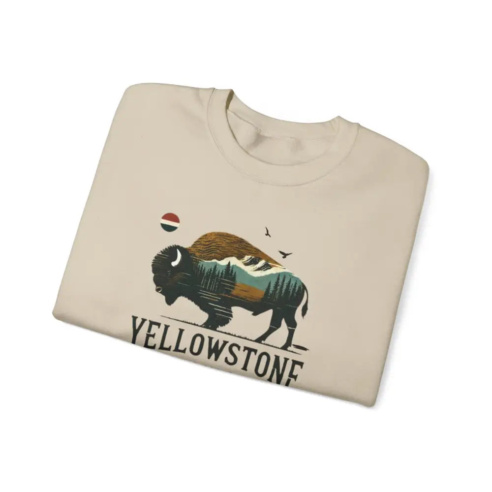 Yosemite National Park unisex heavy blend crewneck sweatshirt with bison graphic