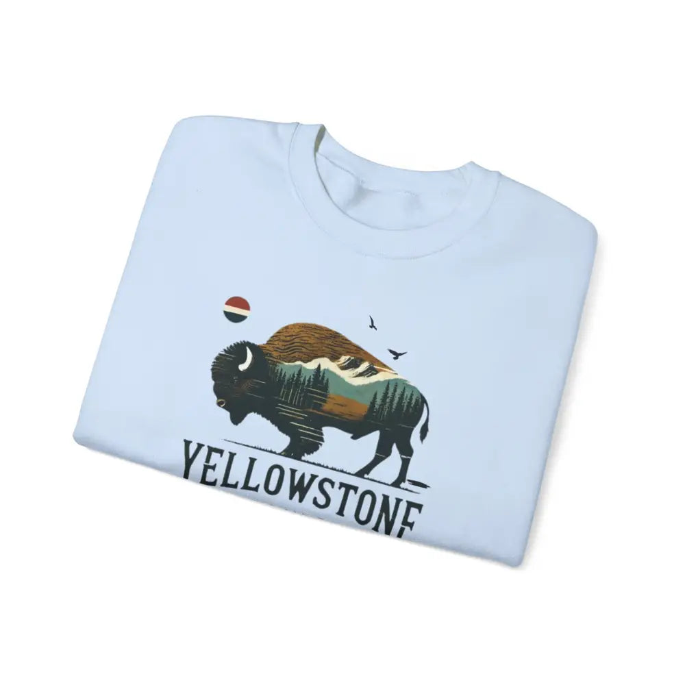 Yosemite National Park unisex heavy blend crewneck sweatshirt with bison graphic