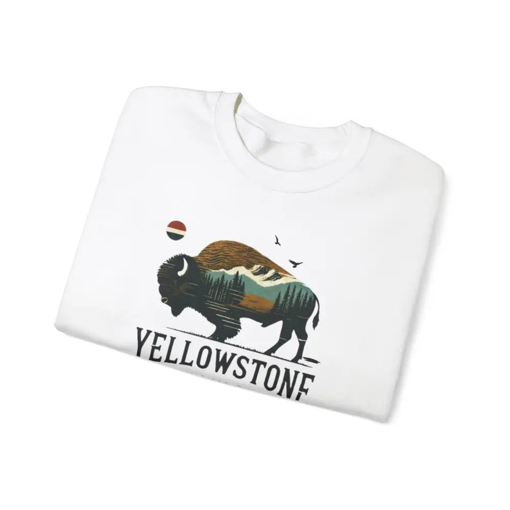 Yosemite National Park unisex heavy blend crewneck sweatshirt with bison graphic