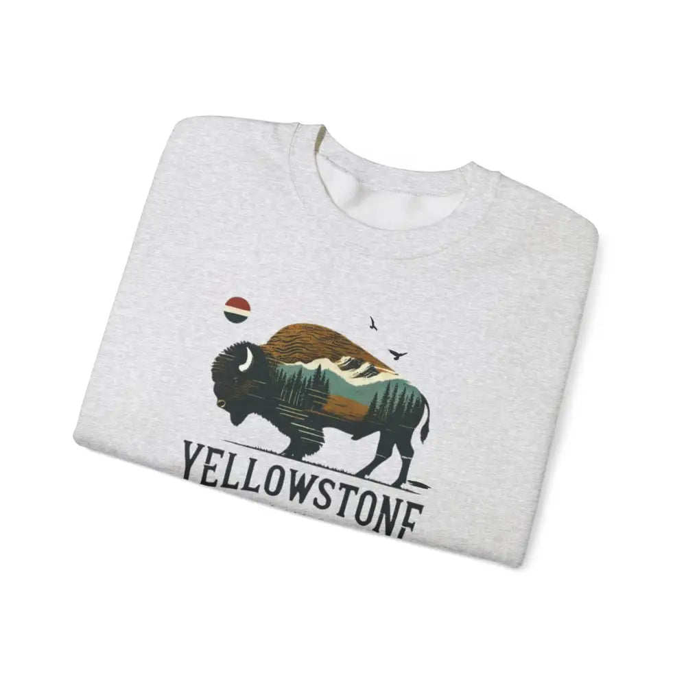 Yosemite National Park unisex heavy blend crewneck sweatshirt with bison graphic