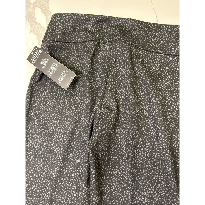 Zac & Rachel Zac & Rachel Black Leopard Patterned Dress Pants * Size M,Tummy-Controlled w3014