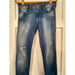 Zara 6 / Blue Zara Distressed Tapered Jeans - Size 6 * WJ23