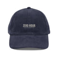 Trini Skies zero hour corduroy embroidered cap in navy blue