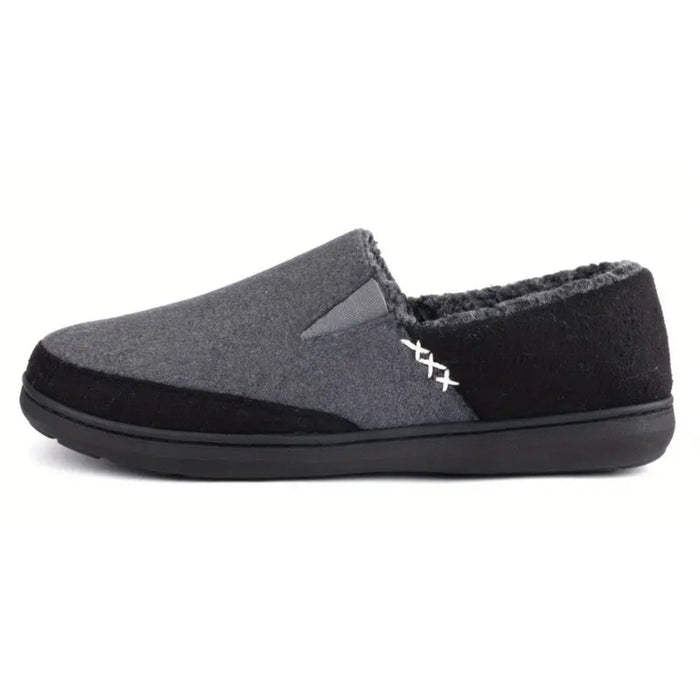 Zigzagger 13 / Black/Gray Zigzagger Men's Fuzzy Slippers, Size 13, Black/Gray - MSRP $29.99