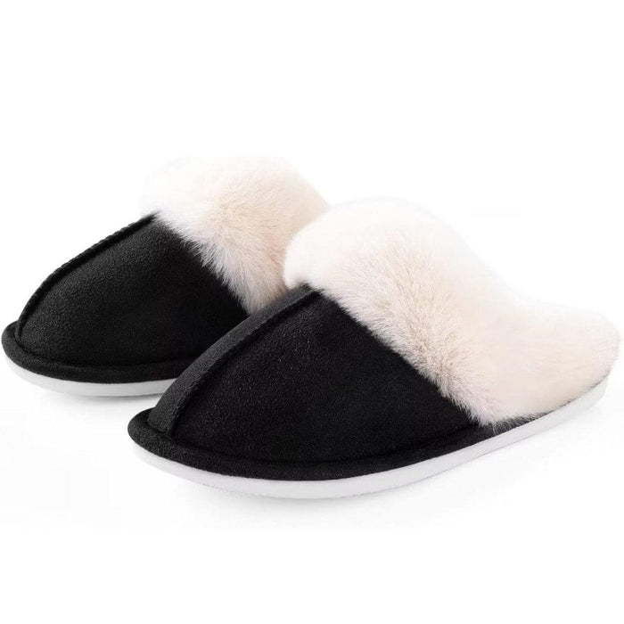 ZriEy ZriEy Women's Suede Comfy Slippers: Memory Foam, Fluffy, Non-Slip, SZ 9-10